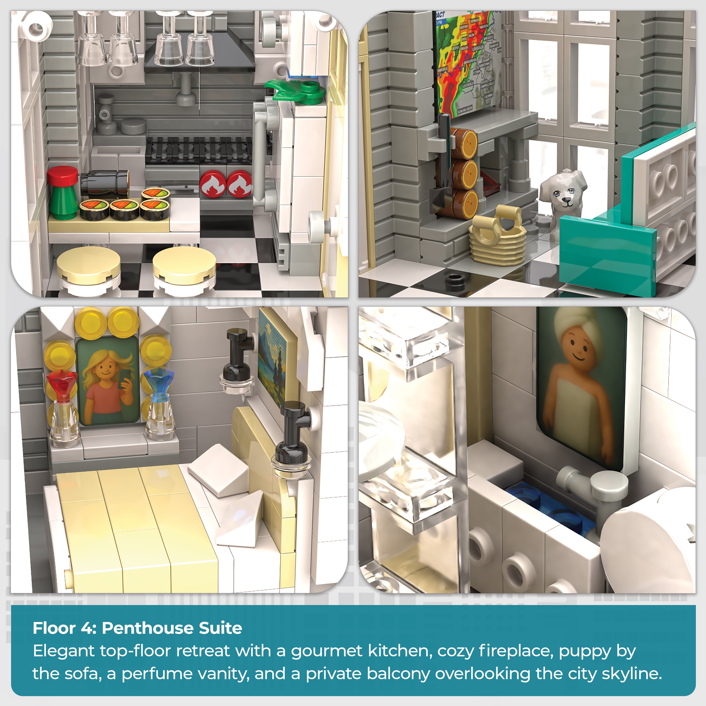 Cityview&trade; Cypress Point Condominiums & Merle’s Burgers, 6,080 Pieces | General Jim’s Toys & Bricks