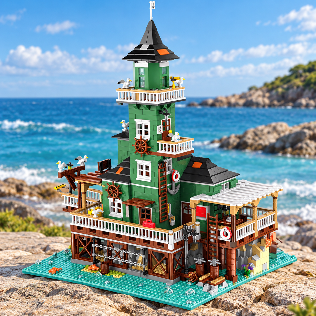 Harbortown Lighthouse Building Blocks Set | General Jim's Toys & Bricks | GJ-LH