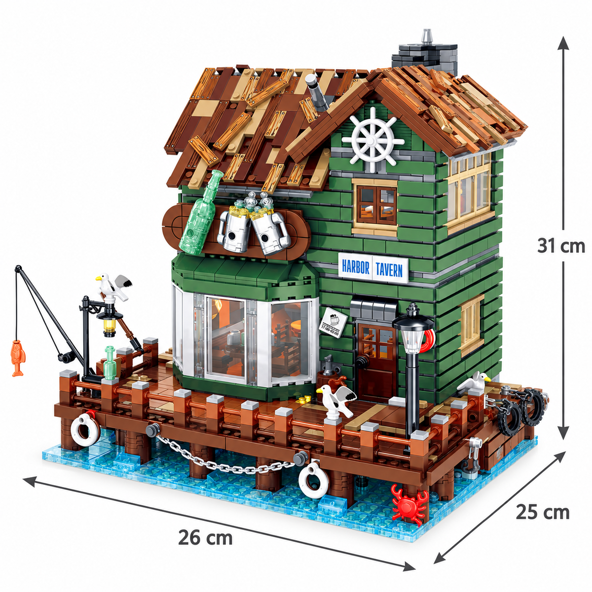 Harbortown Tavern Modular City Building Blocks Set | General Jim's Toys & Bricks | GJ-HT