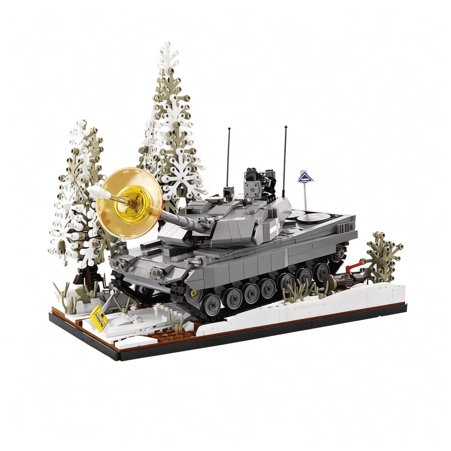 Leopard II A7 Tank – Winter Combat Edition Building Blocks Set | General Jim’s Toys & Bricks | GJ-L2A7