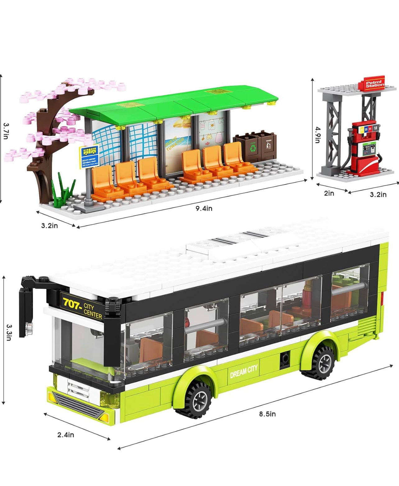 City Bus Building Set | General Jim's Toys & Bricks | GJ-GCB