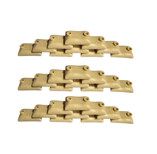 Khaki Sandbags Military Building Blocks Toy Accessories x 30 | General Jim's Toys & Bricks | GJ-KSB30