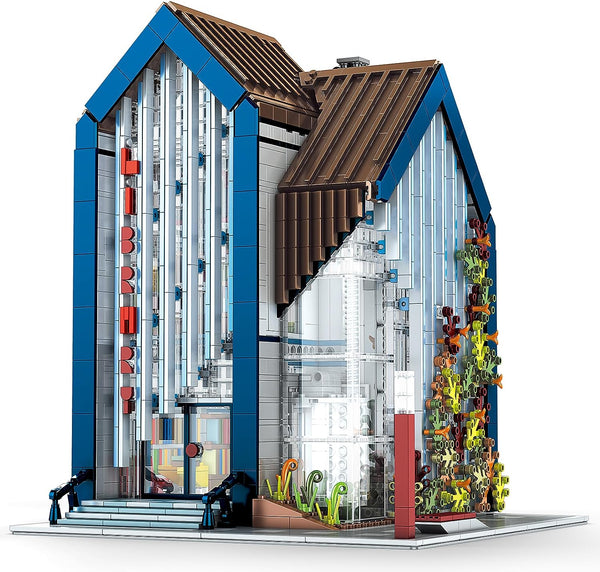 Modern Library Glass Modular Building Blocks Set