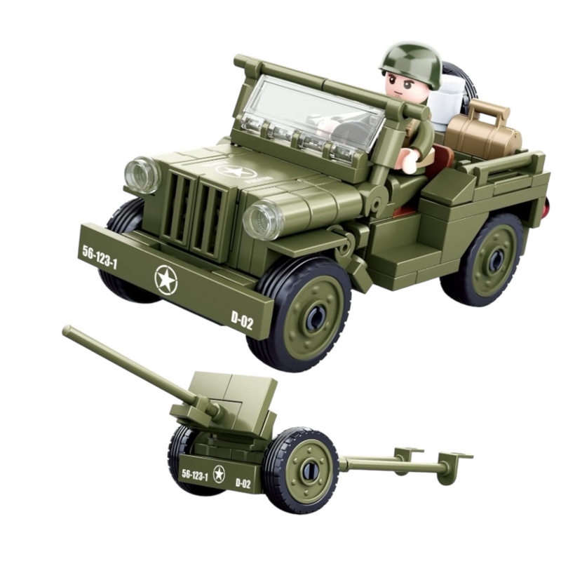 New Special Edition General Jim's WW2
Landing Craft Higgins Boat Building Block Set plus Jeep Vehicle & Figures