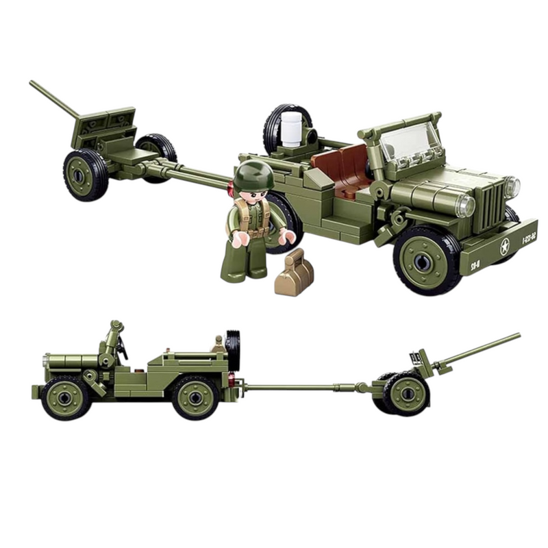 New Special Edition General Jim's WW2
Landing Craft Higgins Boat Building Block Set plus Jeep Vehicle & Figures