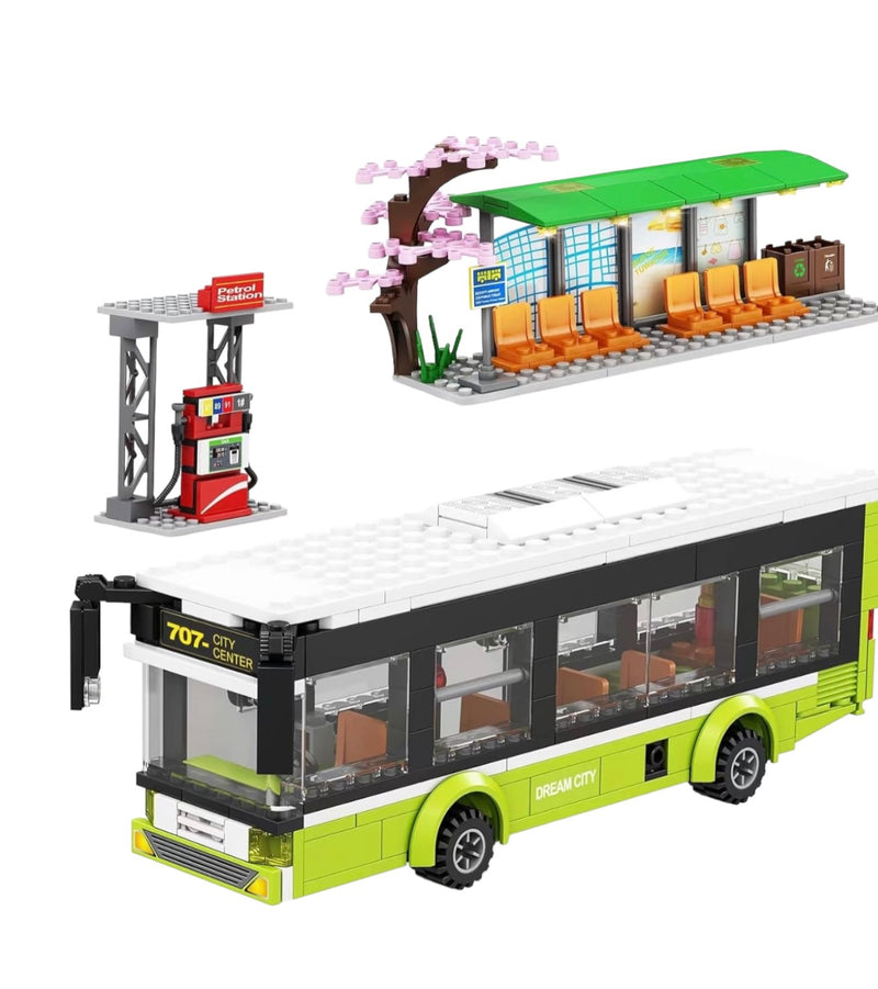 City Bus Urban Transit Building Blocks Set - 415 Pieces