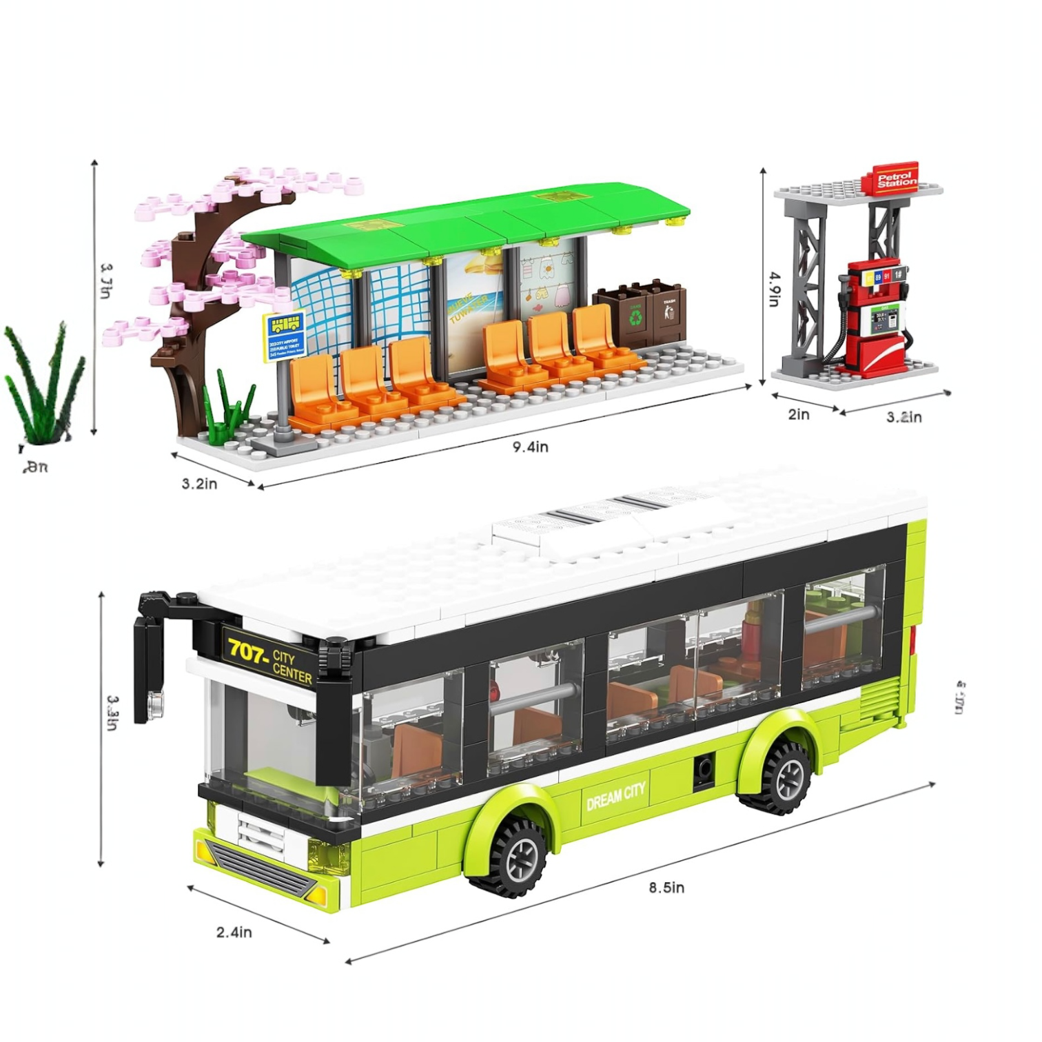 City Bus Building Set | General Jim's Toys & Bricks | GJ-GCB
