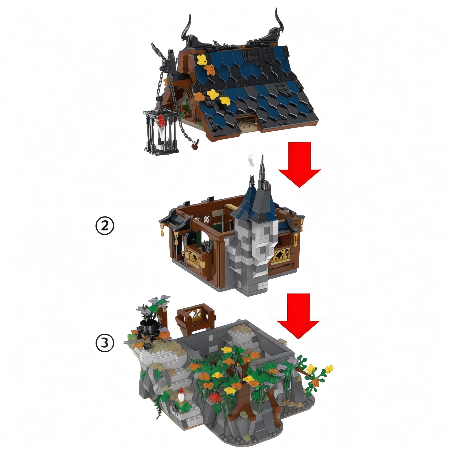 The Witch House Modular Building Block Set | General Jim's Toys & Bricks | GJ-TWH