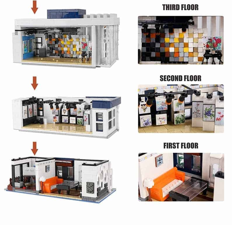 Art Gallery Modular Building Blocks Toy Bricks Model Set | General Jim's Toys