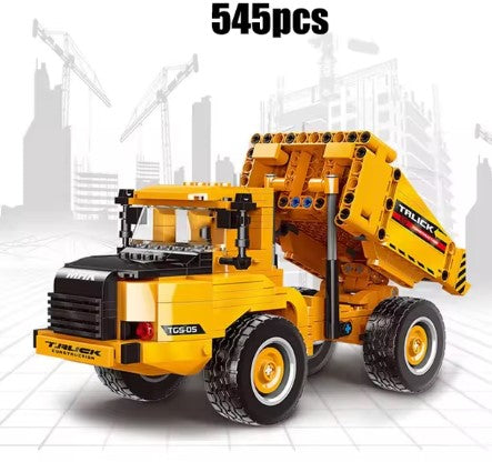 General Jim's Toys and Bricks 535 pc Heavy Dump Truck Toy Set - Building Blocks Toy Set