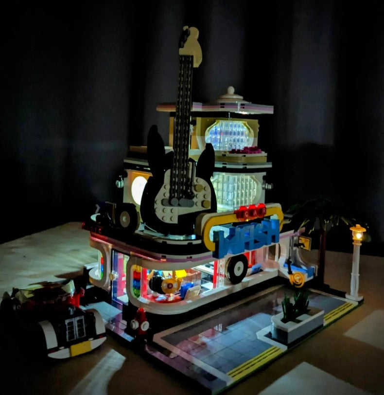 Music Store &amp; Car Wash Street View Building Set | General Jim's Toys & Bricks | GJ-MCWS