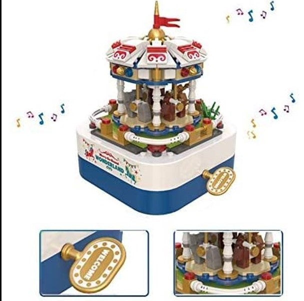 Musical Merry-Go-Round Building Block Set | General Jim's Toys & Bricks | GJ-MBMW