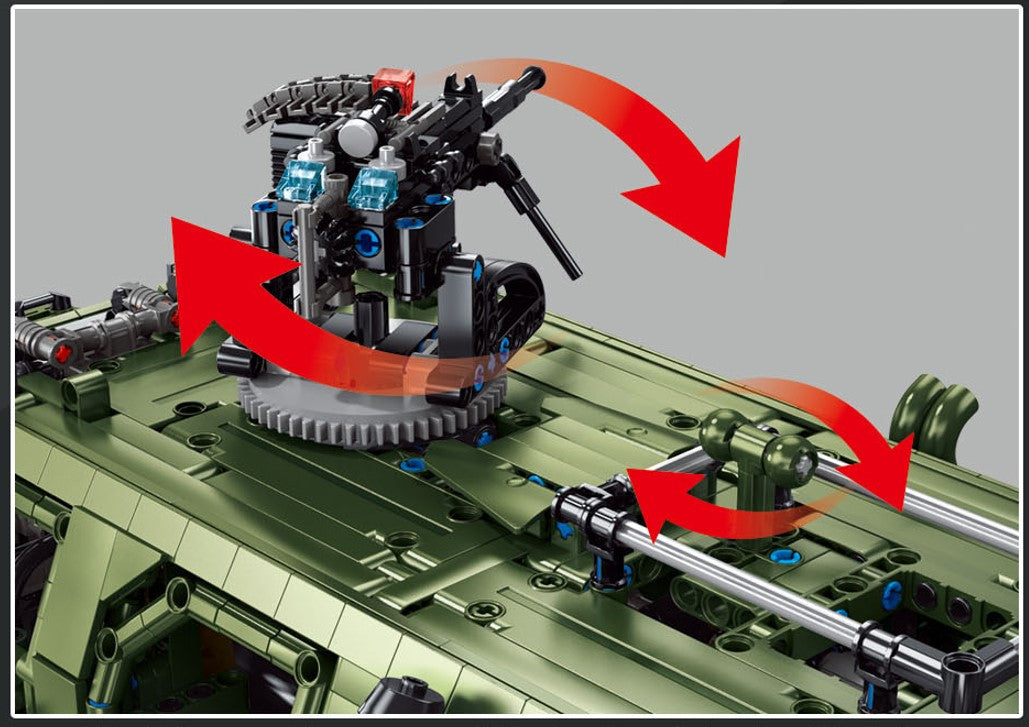 Military Warrior Off-Road Vehicle Building Block Set | General Jim's Toys & Bricks | GJ-WOR
