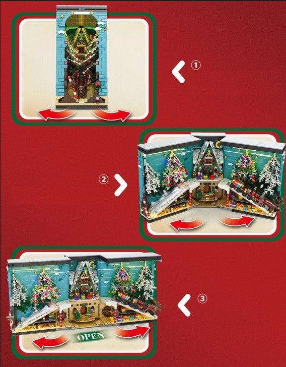 Christmas Book Nook Building Blocks Set