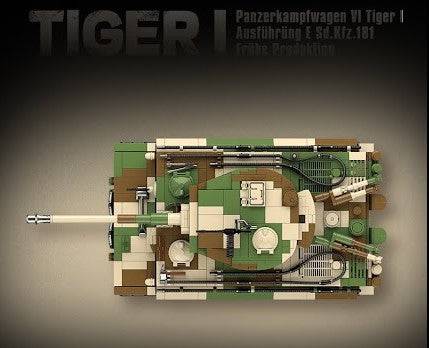 WW2 Tiger I Heavy Tank - Authentic Replica Building Blocks Set (2276 Pieces)