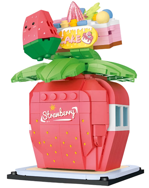 Strawberry Cake Stand Building Blocks Set