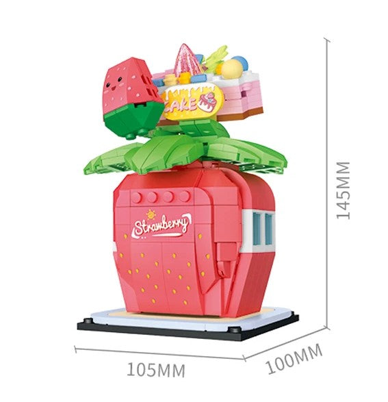 Strawberry Cake Stand Building Blocks Set  | General Jim's Toys & Bricks | GJ-SC