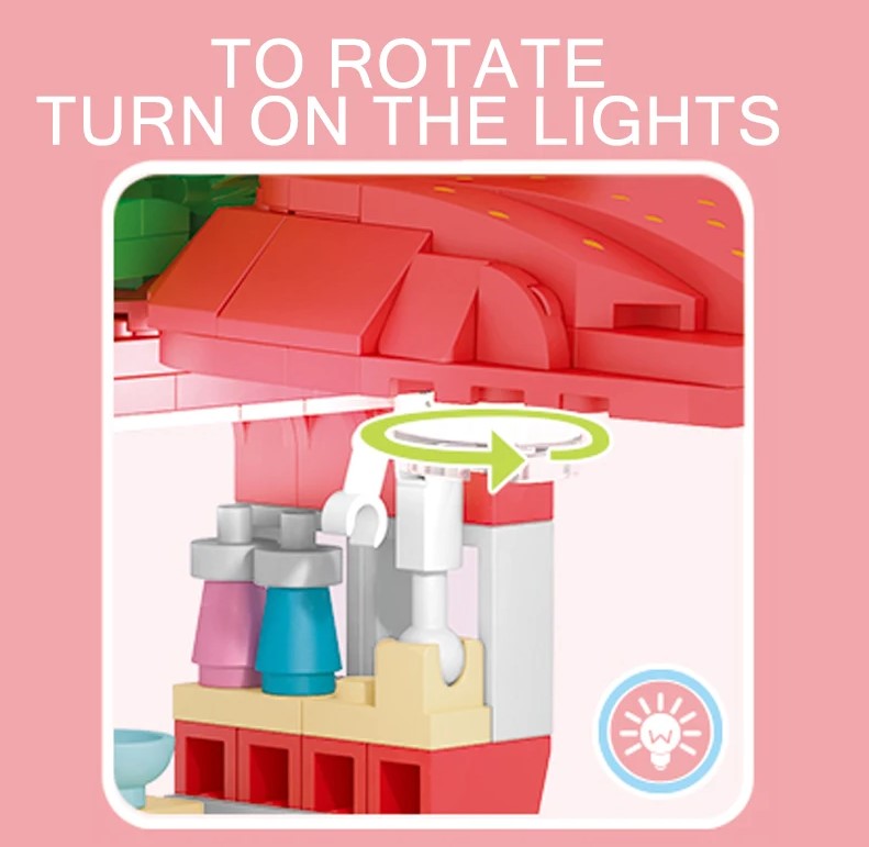 Strawberry Cake Stand Building Blocks Set  | General Jim's Toys & Bricks | GJ-SC