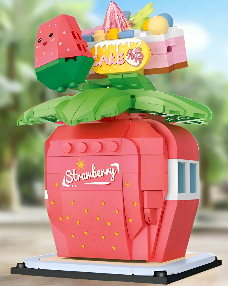 Strawberry Cake Stand Building Blocks Set  | General Jim's Toys & Bricks | GJ-SC