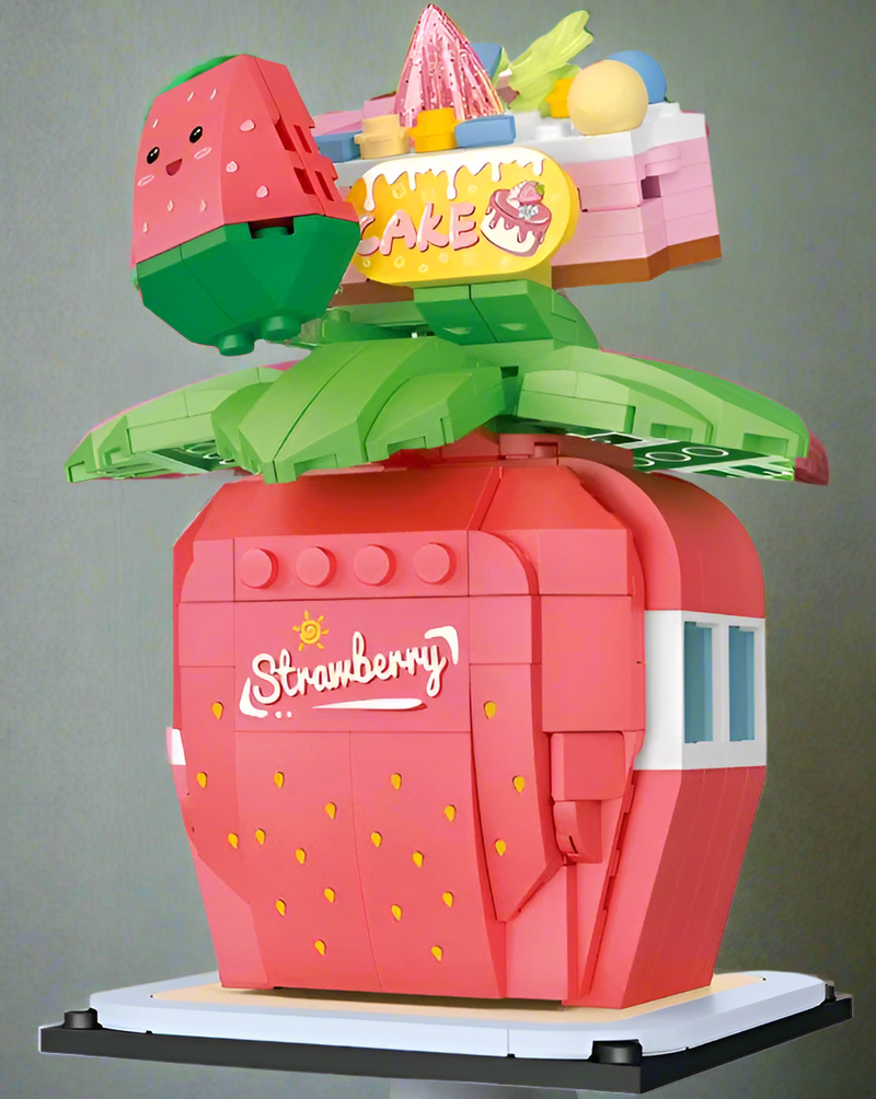 Strawberry Cake Stand Building Blocks Set  | General Jim's Toys & Bricks | GJ-SC