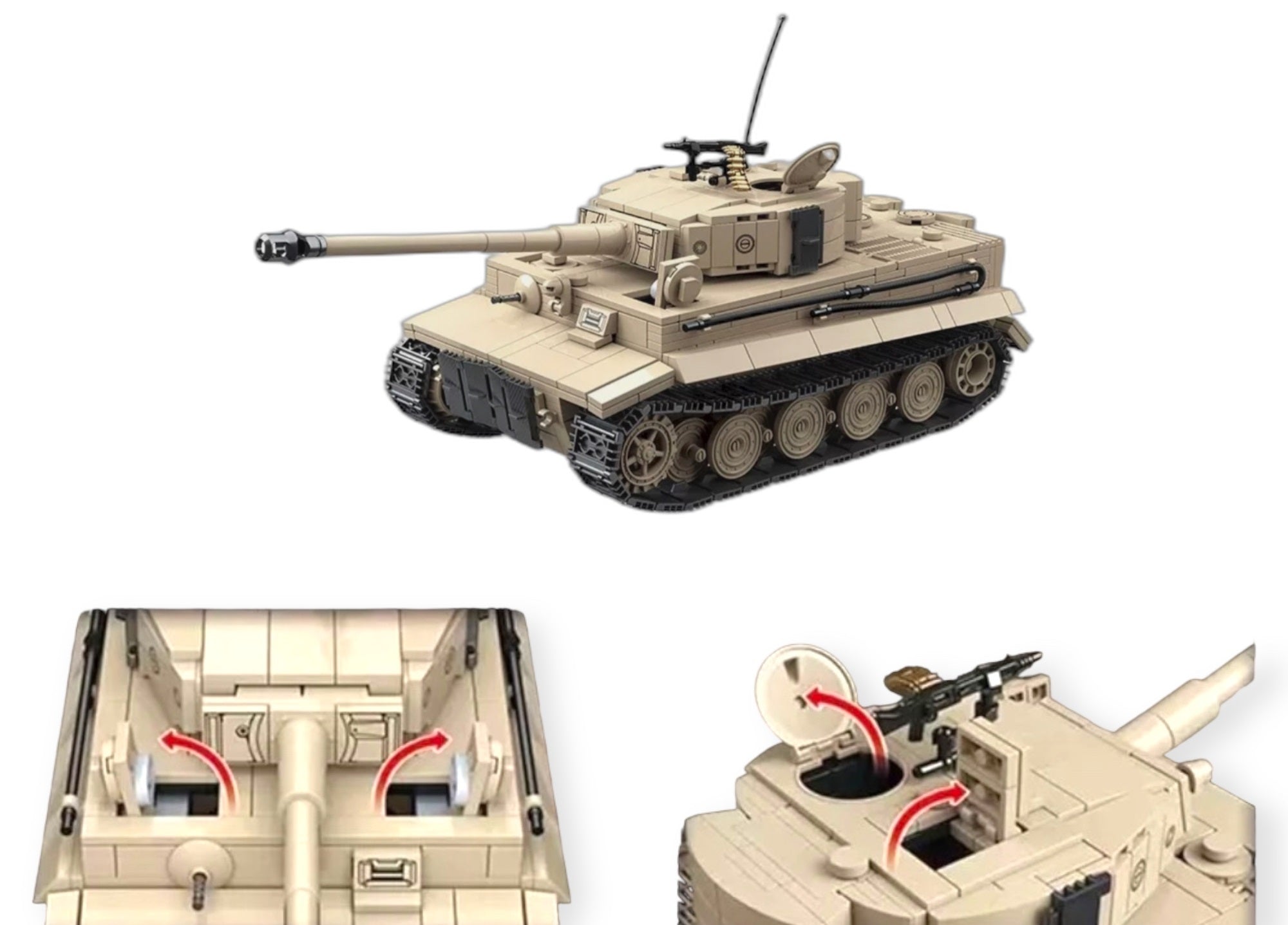 WWII Tiger I Heavy Tank Building Blocks Set | General Jim's Toys & Bricks | GJ-T1LP