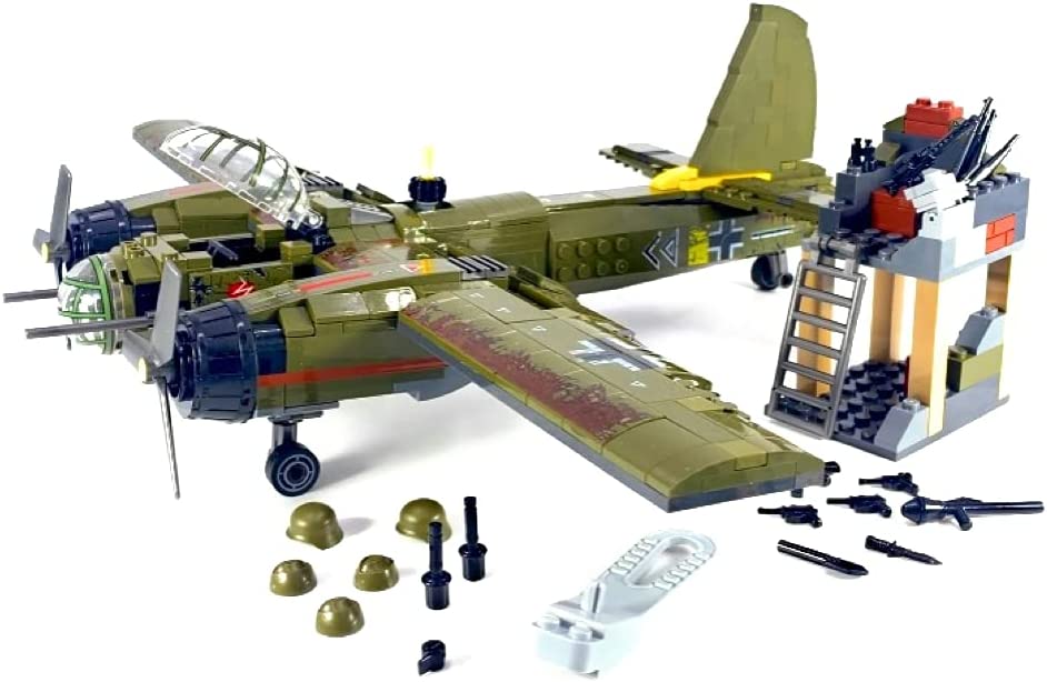 OPEN BOX Iron Empire WW2 Airplane Bomber JU-88 Building Blocks Toy Plane | General Jim's Toys