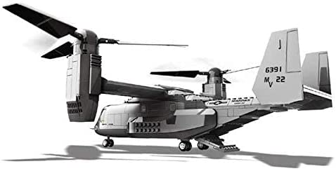 Open Box US Marines Osprey V-22 Building Blocks Toy Helicopter Plane