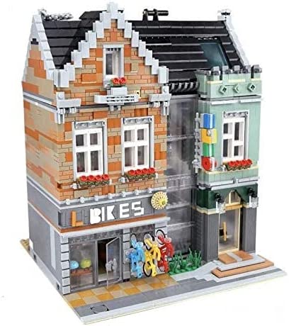 Open Box The Bike Shop Streetview Modular City Building Blocks Set | General Jim's Toys