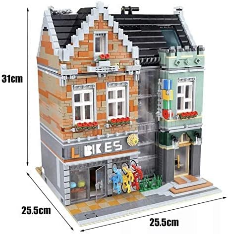 Open Box The Bike Shop Streetview Modular City Building Blocks Set | General Jim's Toys