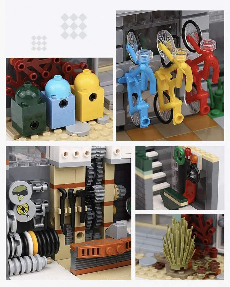 Open Box The Bike Shop Streetview Modular City Building Blocks Set | General Jim's Toys