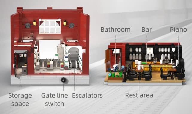 Open Box | London Underground Station Modular Building Blocks Set
