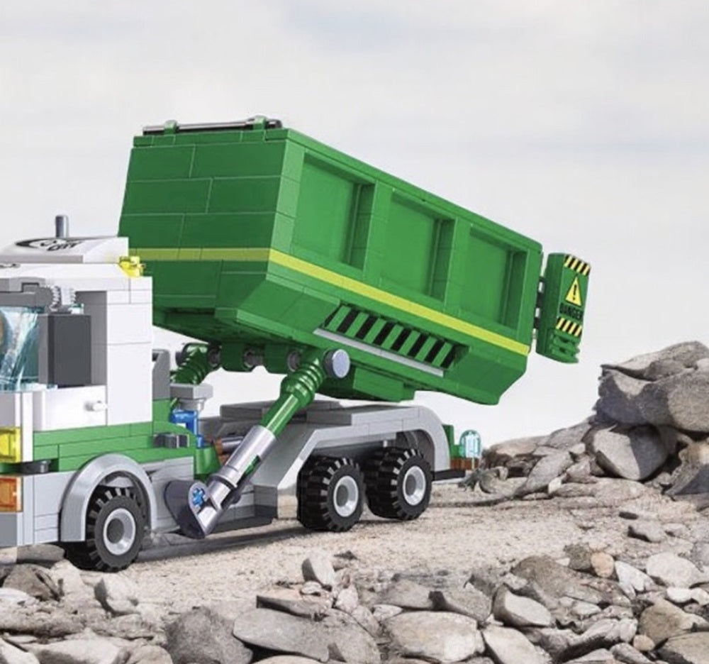 Roll-Off Skip Loader Dump Truck Building Block Set | General Jim's Toys & Bricks | GJ-GWSL