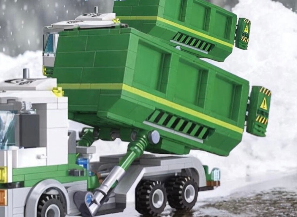 Roll-Off Skip Loader Dump Truck Building Block Set | General Jim's Toys & Bricks | GJ-GWSL