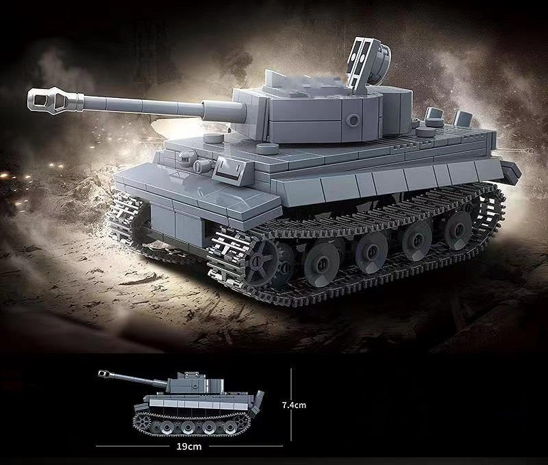 WWII Panzerkampfwagen VI Tiger I AUSF E Sd.Kfz.181 Building Blocks Tank Set| General Jim's Toys & Bricks | GJ-GPK6