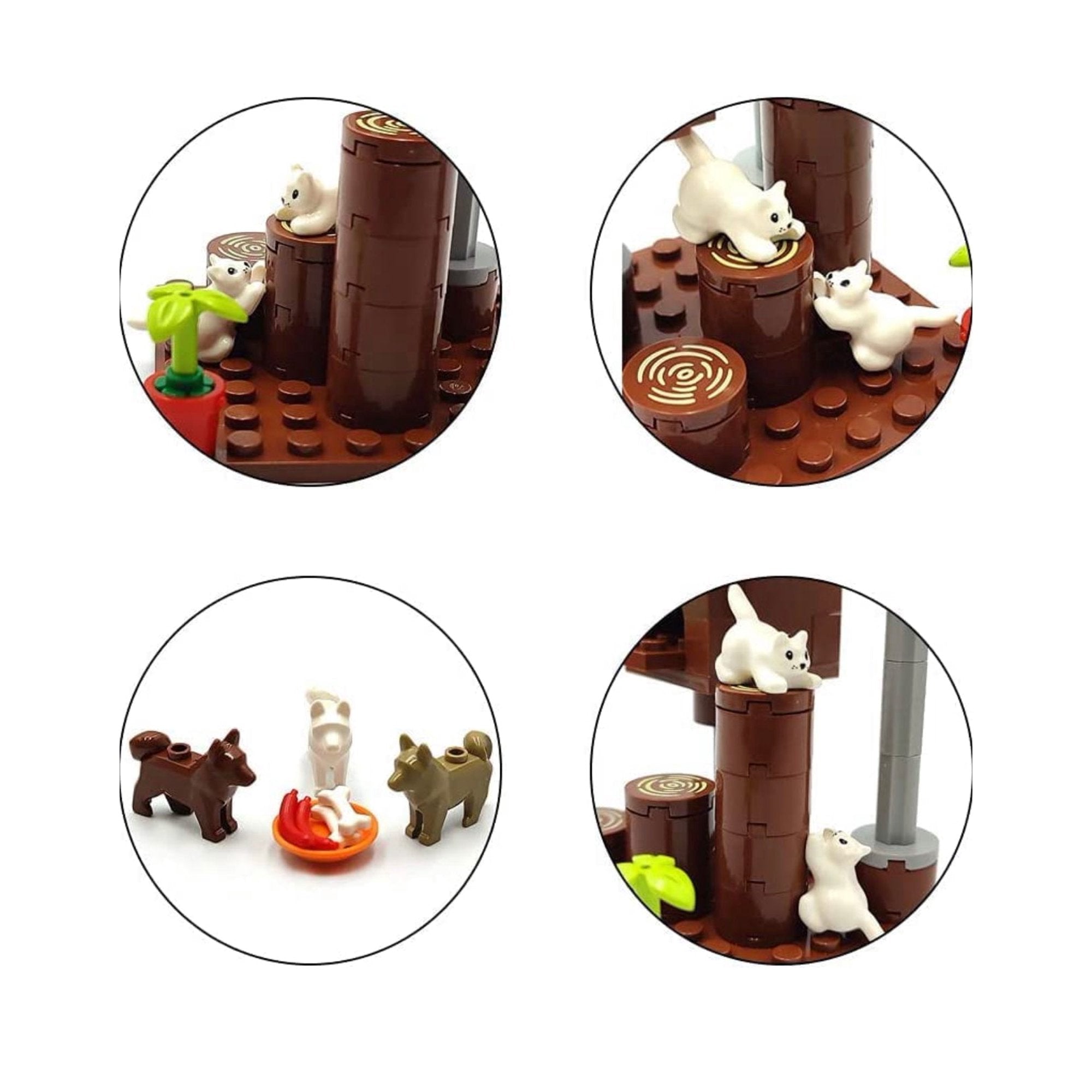 Double Decker Two Level Pets Cat & Dog House Building Block Set | General Jim's Toys