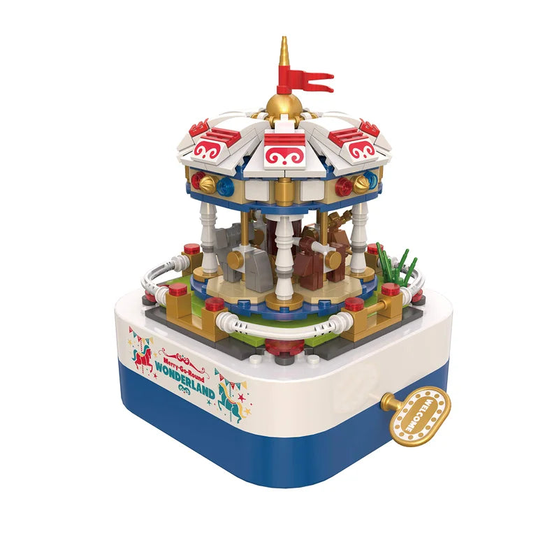 Musical Merry-Go-Round Building Block Set | General Jim's Toys & Bricks | GJ-MBMW
