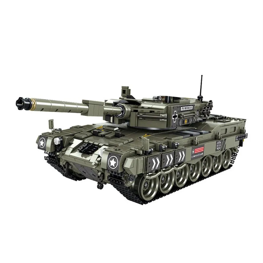 WW2 Tank -Leopard 2 Heavy Tank Building Blocks Toy Set | General WW2 Tank -Leopard 2 Heavy Tank Building Blocks Toy Set | General