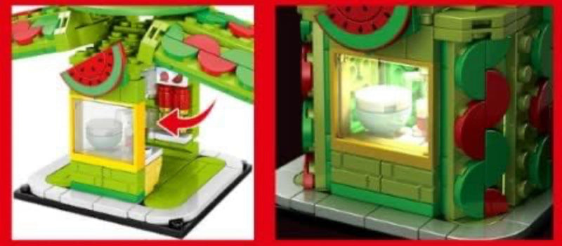 Watermelon Stand Sweet and Juicy Modular Building Blocks Toy Bricks Set