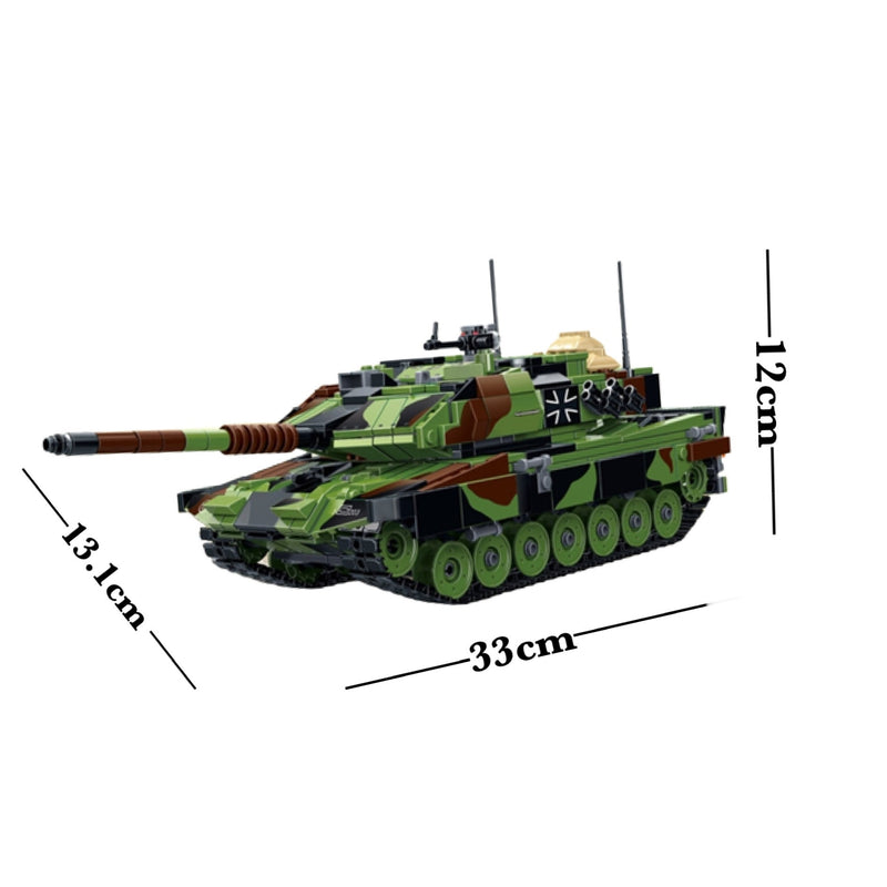 PEXL Kit de construction de char technique - Modèle Leopard 2A6 - Char  militaire - 1043 - Briques de serrage compatibles avec la technique Lego :  : Jouets