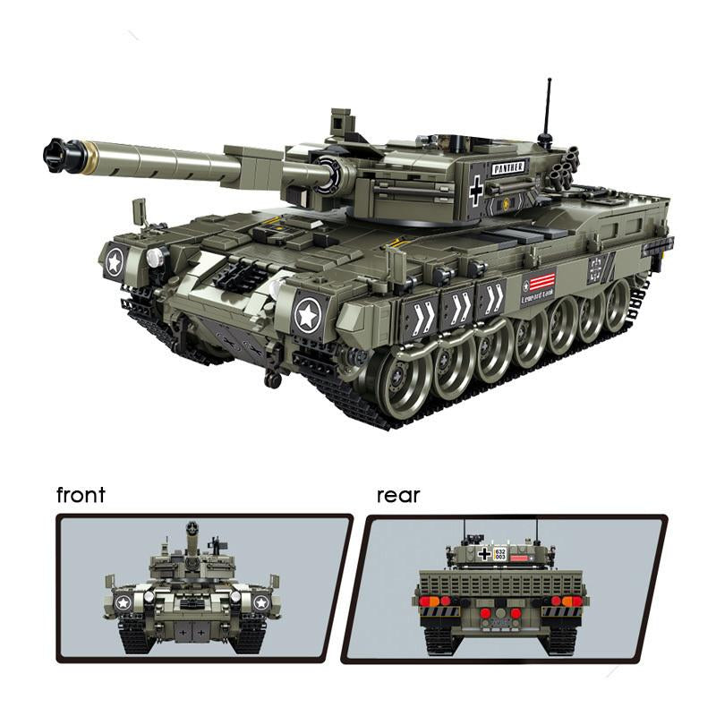 WW2 Tank Leopard 2 Heavy Toy Tank Building Blocks Set