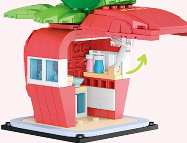 Strawberry Cake Stand Building Blocks Toy Bricks Set