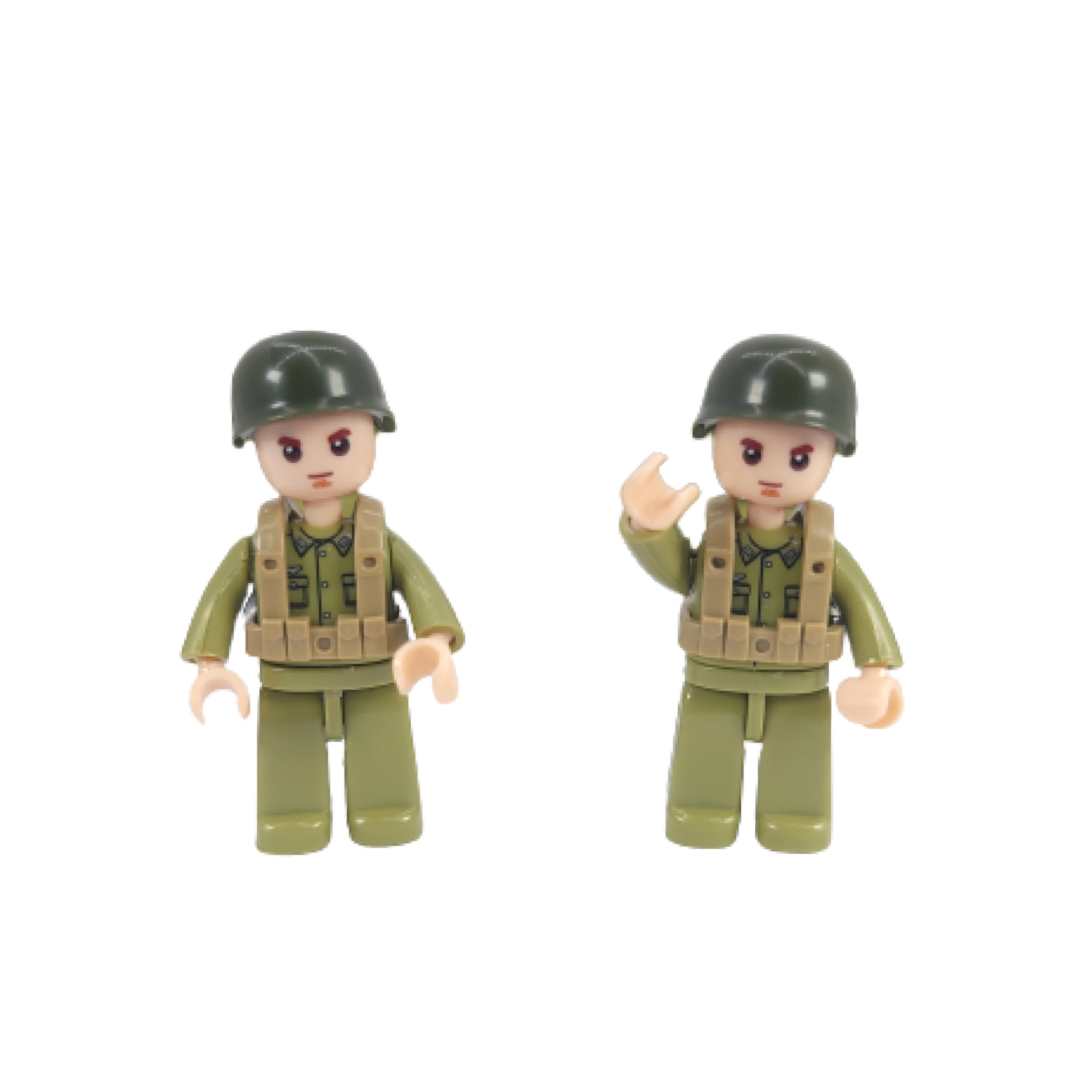 Open Box | WWII Military Willy's Jeep & Artillery Building Blocks Set