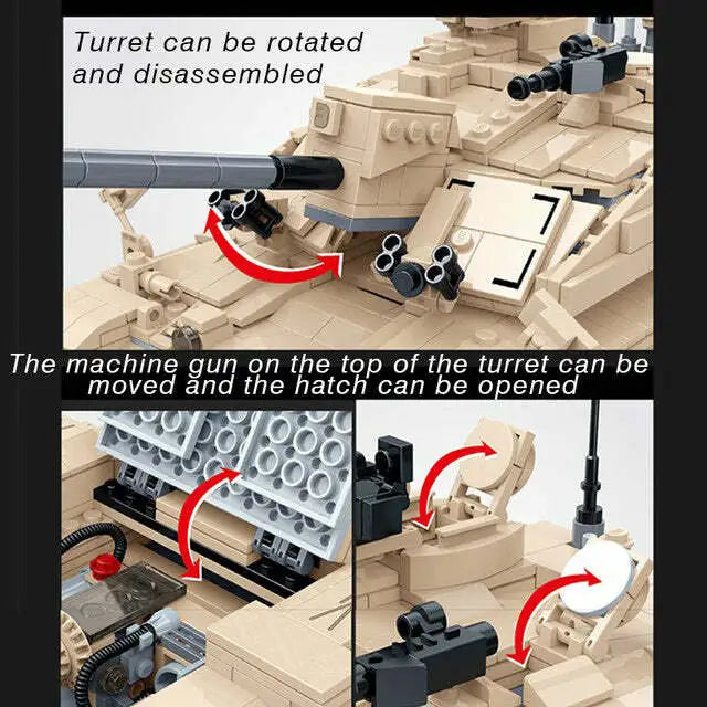 British Challenger II Main Battle Tank Building Blocks Set | General Jim's Toys & Bricks | GJ-UMHT