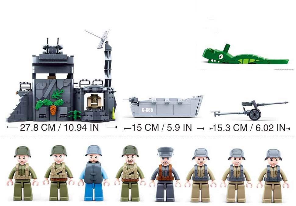 Open Box | World War II German Atlantic Wall Building Blocks Set | 765 Pieces | GJ-AWBS