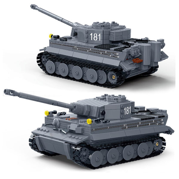 German King Tiger Building Blocks Toy Tank Set