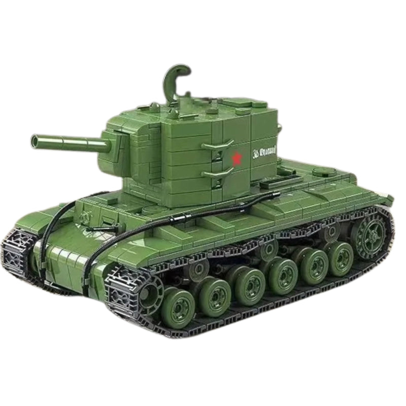 Open Box KV2 Heavy Panzer World War 2 Soviet Tank Building Blocks Toy Set