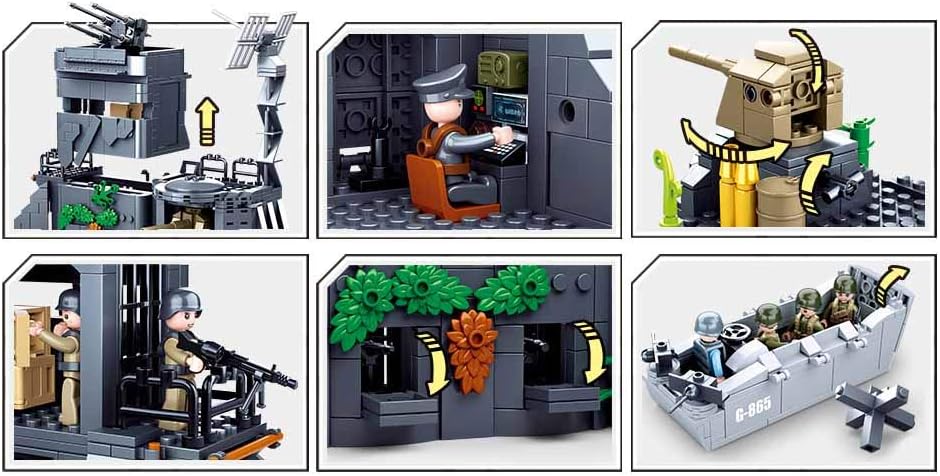 Open Box | World War II German Atlantic Wall Building Blocks Set | 765 Pieces | GJ-AWBS