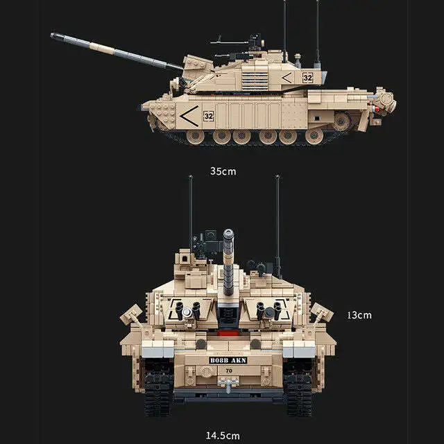 British Challenger II Main Battle Tank Building Blocks Set | General Jim's Toys & Bricks | GJ-UMHT