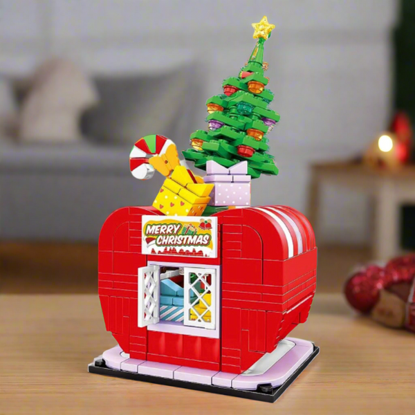 Christmas Apple House Fun and Colorful Modular Building Blocks Toy Building Shop