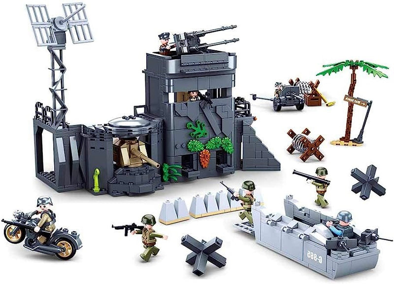 World War 2 German Atlantic Wall Normandy Beach D-Day Building Blocks Bricks Set